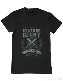 Tricou ADLER barbat Death or Glory Negru