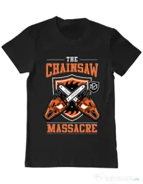 Tricou ADLER barbat The Chainsaw Massacre Negru