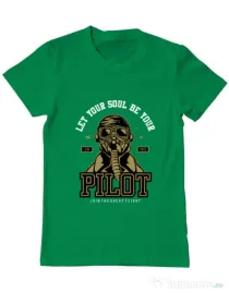 Tricou ADLER barbat Let Your Soul Be Your Pilot Verde mediu