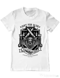 Tricou ADLER barbat Fight For Glory Alb