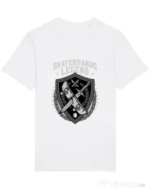 Tricou STANLEY STELLA barbat Skateboards Legend Alb
