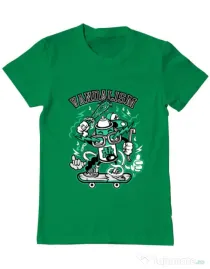 Tricou ADLER barbat Vandalism Verde mediu