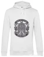 Hoodie barbat cu gluga Think Like A Captain Act Like A Pirate Alb