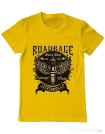 Tricou ADLER barbat Road Rage Galben