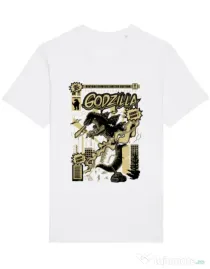 Tricou STANLEY STELLA barbat Godzilla Alb