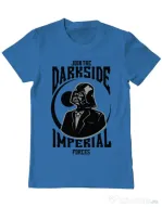 Tricou ADLER barbat Darkside Albastru azuriu