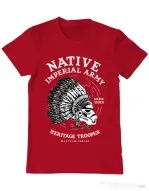 Tricou ADLER barbat Native Trooper Rosu