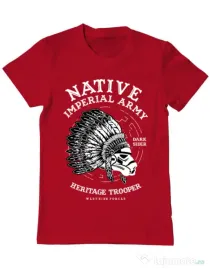 Tricou ADLER barbat Native Trooper Rosu