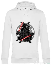 Hoodie barbat cu gluga Darkside Samurai Alb