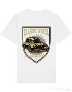 Tricou STANLEY STELLA barbat Classic Wheel Alb