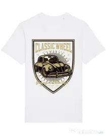 Tricou STANLEY STELLA barbat Classic Wheel Alb