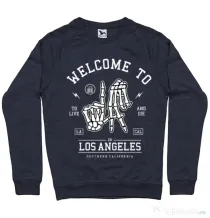 Bluza ADLER barbat Welcome To L.A Denim inchis