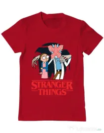 Tricou ADLER barbat Stranger Ricks Rosu