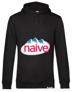 Hoodie barbat cu gluga Naive Negru