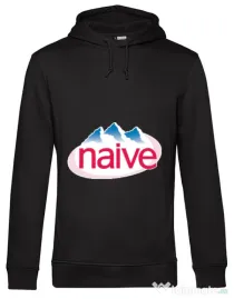 Hoodie barbat cu gluga Naive Negru
