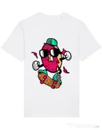 Tricou STANLEY STELLA barbat Donut skater Alb