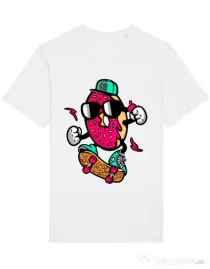 Tricou STANLEY STELLA barbat Donut skater Alb