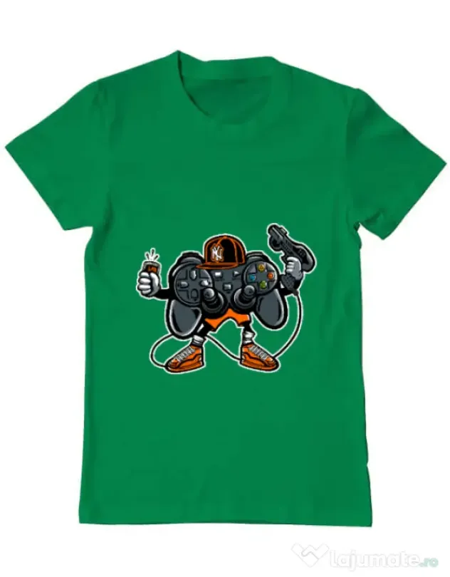 Tricou ADLER barbat Lets play Verde mediu
