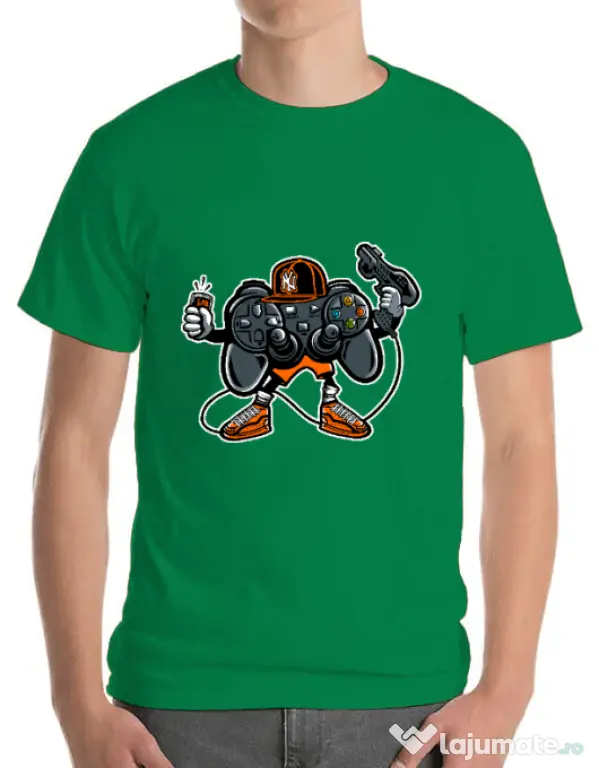 Tricou ADLER barbat Lets play Verde mediu