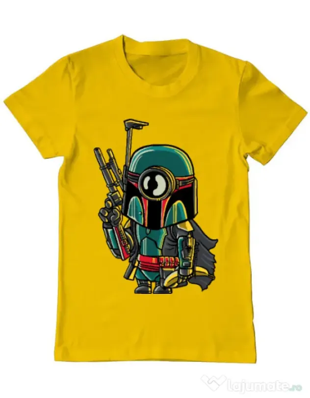 Tricou ADLER barbat Minion Boba Fett Galben