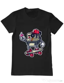 Tricou ADLER barbat Polaroid Negru