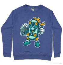 Bluza ADLER barbat Skate bastard Albastru melanj