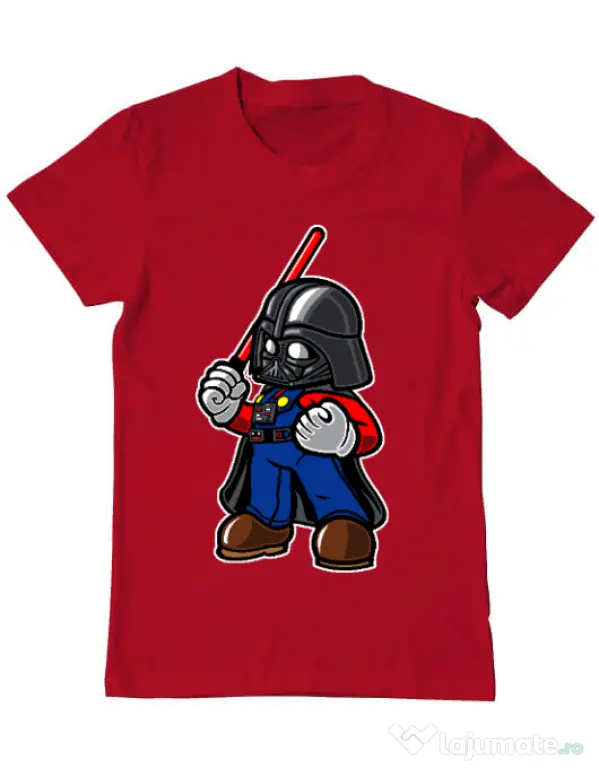 Tricou ADLER barbat Darth plumber Rosu