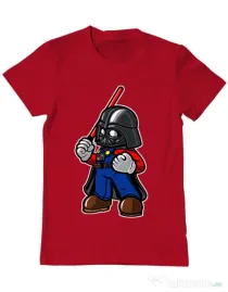 Tricou ADLER barbat Darth plumber Rosu