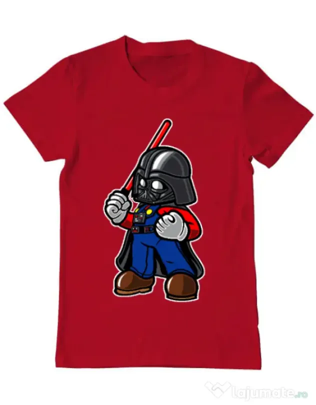 Tricou ADLER barbat Darth plumber Rosu
