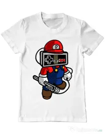 Tricou ADLER barbat Player head Alb
