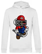 Hoodie barbat cu gluga Player head Alb
