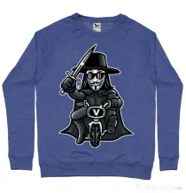 Bluza ADLER barbat Vendetta Biker Albastru melanj