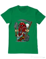 Tricou ADLER barbat Coffin Skater Verde mediu