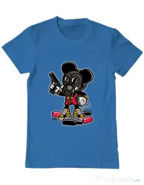Tricou ADLER barbat Gangsta Mouse Albastru azuriu