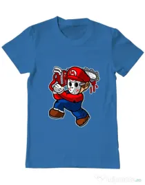 Tricou ADLER barbat Mario Massacre Albastru azuriu