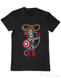 Tricou ADLER barbat Captain Woody Negru