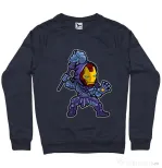 Bluza ADLER barbat Iron Skeletor Denim inchis