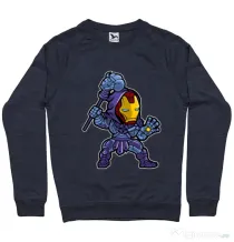 Bluza ADLER barbat Iron Skeletor Denim inchis
