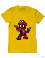 Tricou ADLER barbat Mario Deadpool Galben