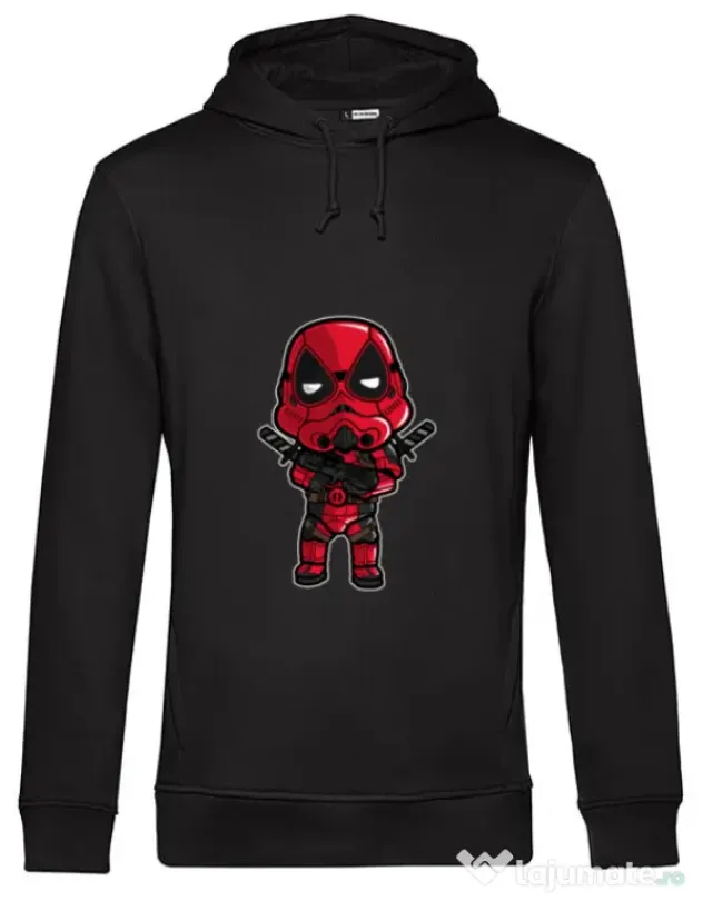 Hoodie barbat cu gluga Deadtrooper Negru