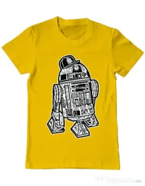 Tricou ADLER barbat Street R2D2 Galben