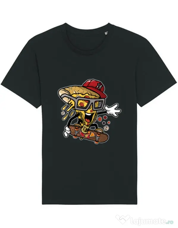 Tricou STANLEY STELLA barbat Pizza Skater Negru