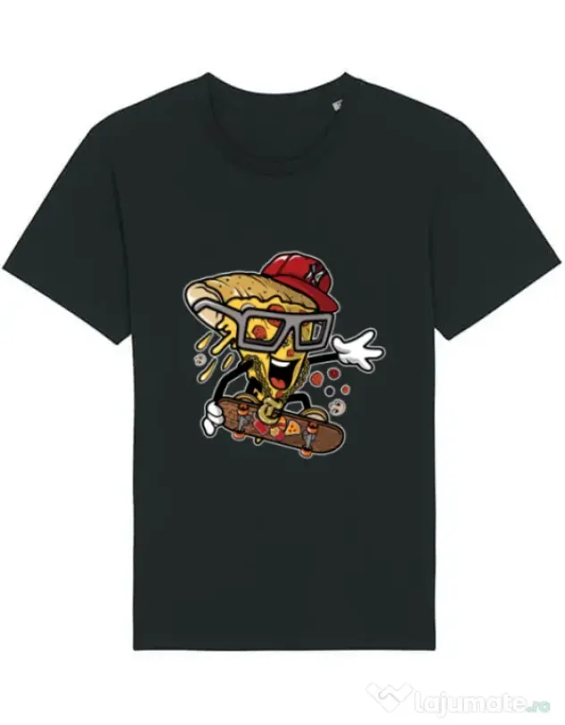 Tricou STANLEY STELLA barbat Pizza Skater Negru