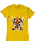Tricou ADLER barbat Pizza Gangster Galben