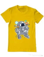 Tricou ADLER barbat Astronaut Ice Cream Galben