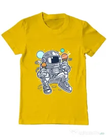 Tricou ADLER barbat Astronaut Ice Cream Galben