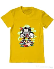 Tricou ADLER barbat Gamers Killer Galben 