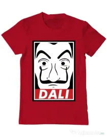Tricou ADLER barbat Dali mask Rosu