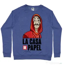 Bluza ADLER barbat Money heist Albastru melanj