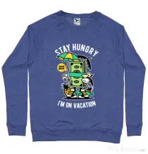 Bluza ADLER barbat Stay Hungry Albastru melanj